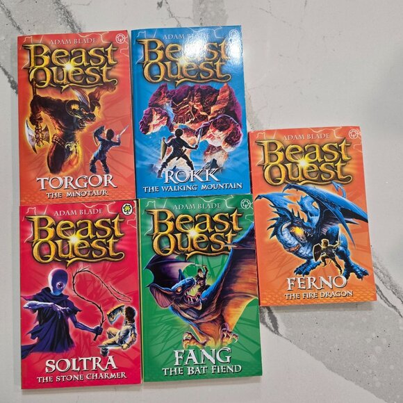 Beast quest books lot of 5. FANG, ROKK,TORGOR, SOLTRA, FERNO - Picture 2 of 3